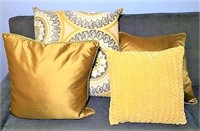 Gold Hued Throw Pillows