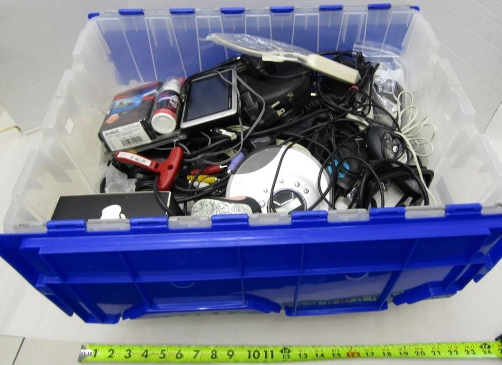 FULL Tote of Electronic Supplies