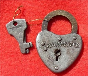 Winchester Heart Shape Lock 2 1/2" High