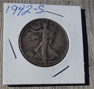 1942-S Walking Half Dollar