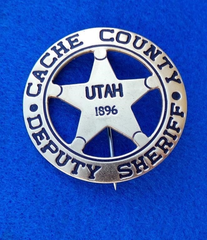 Ca. County Deputy Sheriff Logan Utah Badge Police
