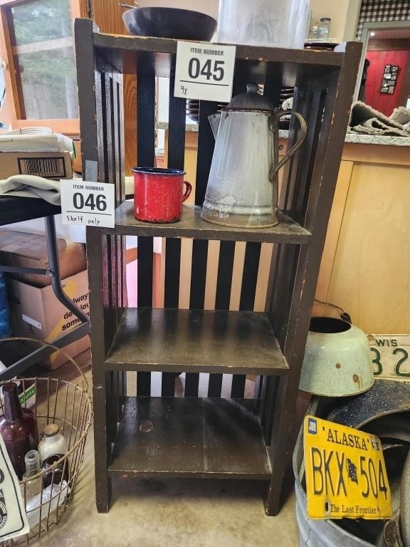 Cool, old wooden crate shelf 40" t x 17" x 11"