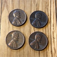 1950's Lincoln Memorial Penny Coins - Not Wheat
