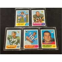 (5) 1968 Topps Football Stars/hof