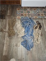Large lot of ropes