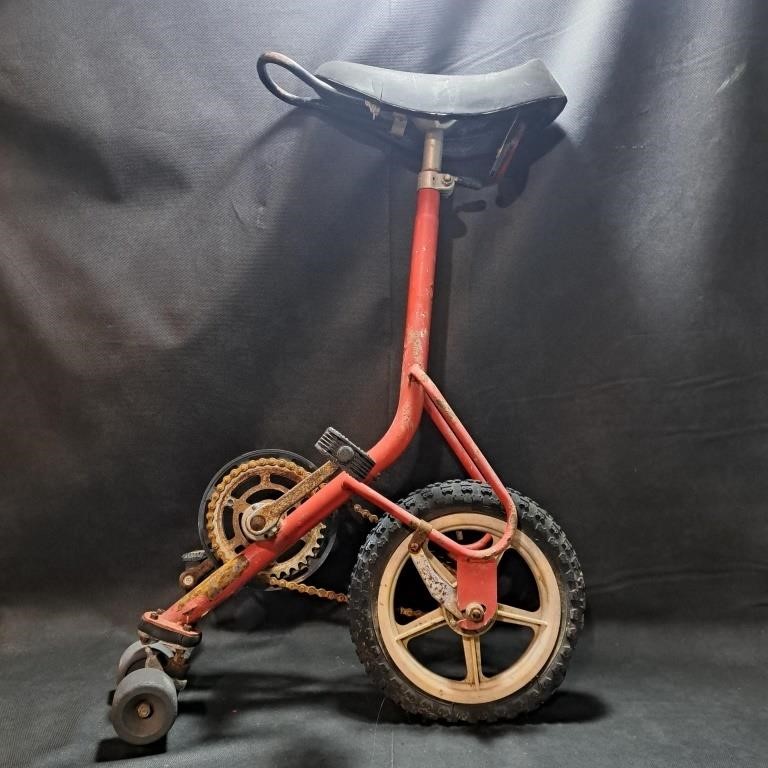 Vintage Unicycle with Training Wheels