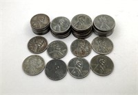(37) 1943 steel wheat pennies