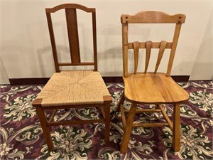 Oak Side Chairs (2)