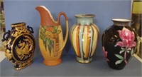 Four assorted ceramic vases