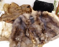 Three assorted vintage fur capes and a stole