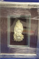 Shadow Box Framed Carved Meerchaum Head