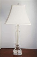Ethan Allen Molded Glass Table Lamp