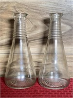 Vintage beaker shape alcohol bottles