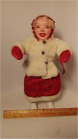 Early 14” Mrs. Santa Claus. Hand Painted Face.