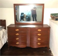 Dixie Mid Century Dresser & Mirror
