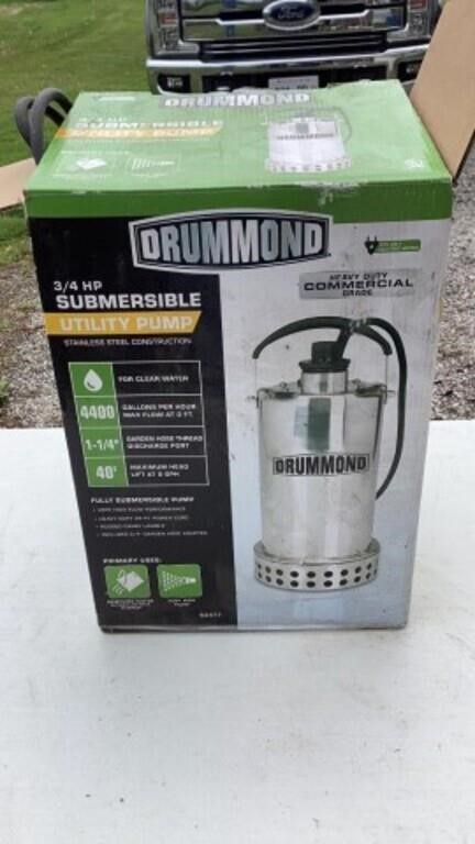 Drummond 3/4 HP submersible pump commercial grade