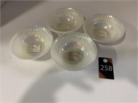 Iridescent Federal Depression Glass Fruit Bowls