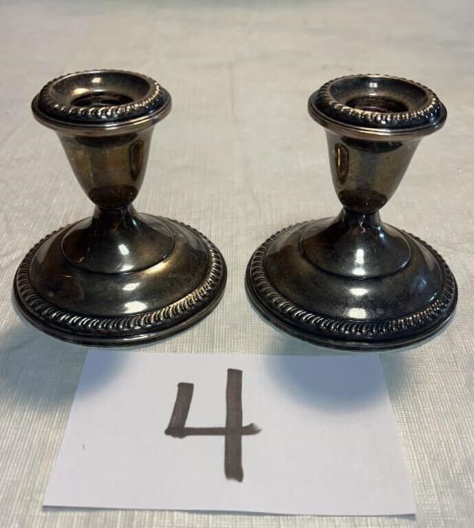 2 Sterling Silver Weighted Empire 42 Candle Holder
