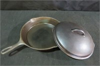 WAGNER #9 CAST IRON SKILLET W/LID