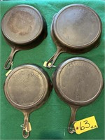 4 Victor Skillets w/ fire rings