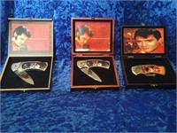 Elvis Presley collector knifes Lot of 3 New in box