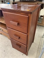 3-drawer Table, approx 13in x 13in x 29in