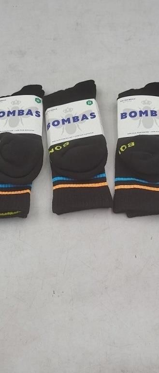 NEW Lot of 3 Bombas Socks Size M