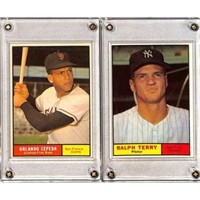 (4) 1961 Topps Baseball Stars/hof