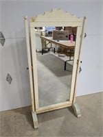 Wooden standing floor mirror, 30" x 62"