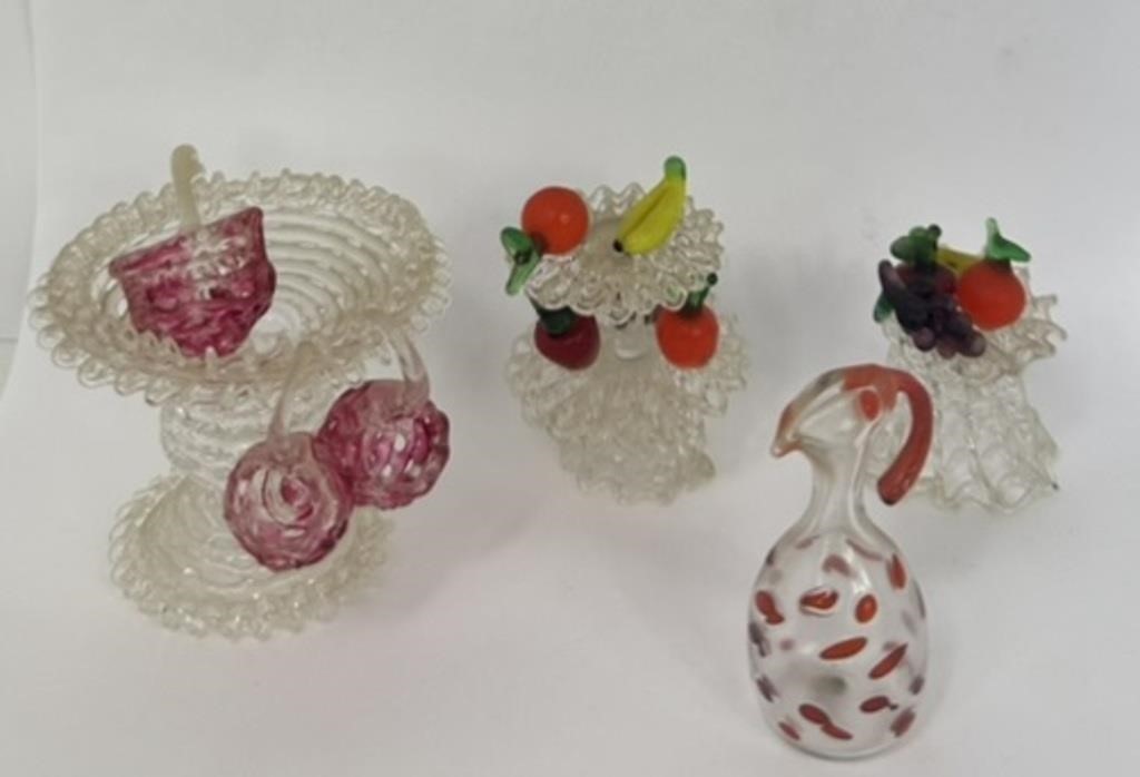 Spun Glass Fruit Baskets