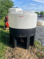 Used 300 Gallon Poly Tank Mounted On Stand