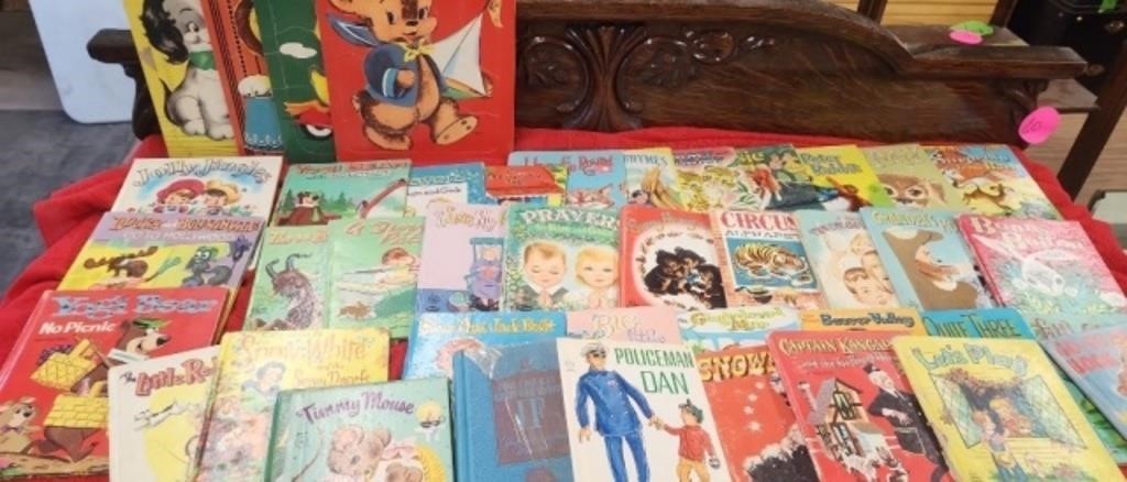 LOTS OF RETRO KIDS BOOKS AND 4 PUZZLES