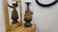 DISTRESSED METAL YARD DECOR VASE