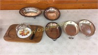 Silver Plate Items, Bread Cheese Plate