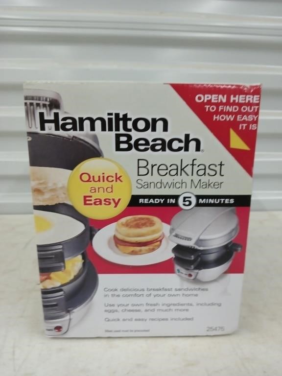 Hamilton Beach breakfast sandwich maker, new