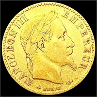 1866 France .0933oz Gold 10 Francs LIGHTLY