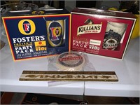 lot of Foster's Killian and Budweiser Beer items
