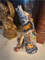 Large Angel Statue, Large Aztec Design Dog from