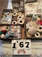 Sewing items, thread, buttons, misc.