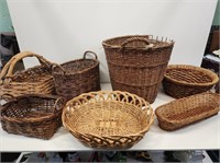 7 Woven Wooden Baskets