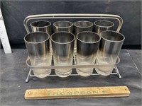 Mid Century Dorothy Thorpe glasses and stand