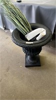 Plastic planter urn