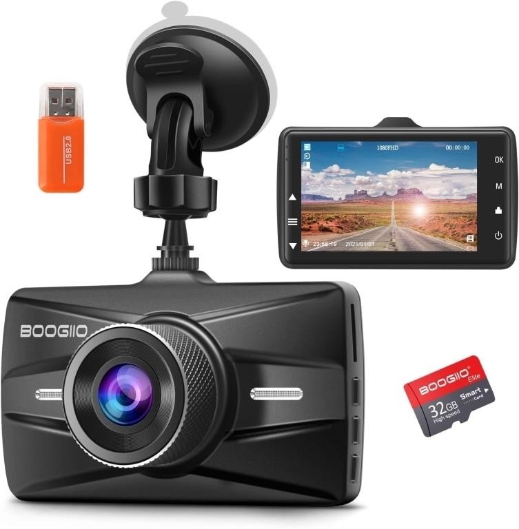 Dash Cam Front with 32G SD Card