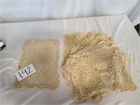 Crocheted Doilies 20 Matching Ecru & No Holes