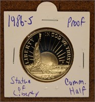 1986-S Proof Statue of Liberty Comm. Half Dollar