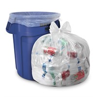 Aluf Plastics 33 Gallon Clear Trash Bags - 33" x 3