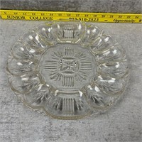 Clear Federal Glass Deviled Egg Tray