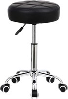 ULN- BKKTONER Round Rolling Stool PU Leather Heigh