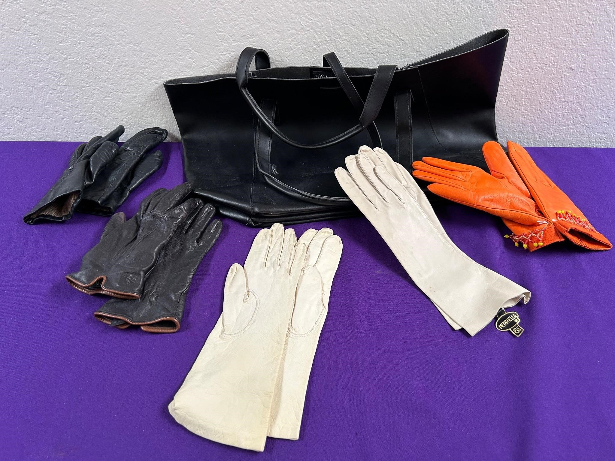 Saks Fifth Avenue Bag, Ralph Lauren Leather Gloves
