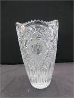 CRYSTAL VASE (APPROX 11" HIGH)